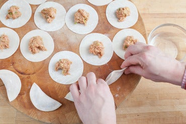Make the dumplings: