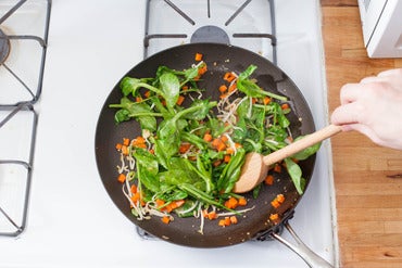 Cook the vegetables: