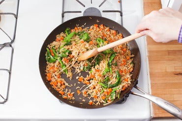 Add the rice & seasonings: