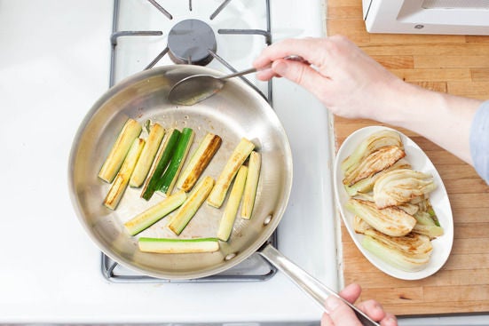 Cook the vegetables: