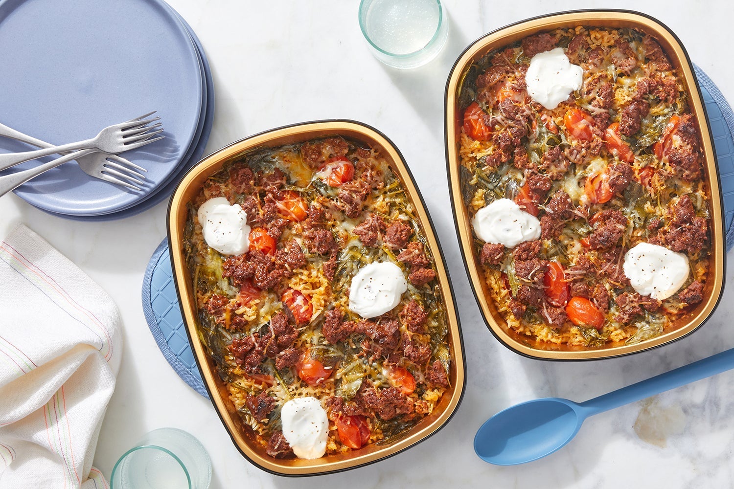 Oven-Baked Tomatillo Chorizo & Rice with Tomatoes & Golden Raisins-image