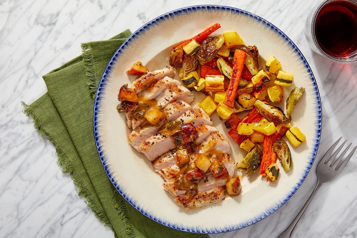 Recipe: Pork Chops & Maple-Sage Pan Sauce with Roasted