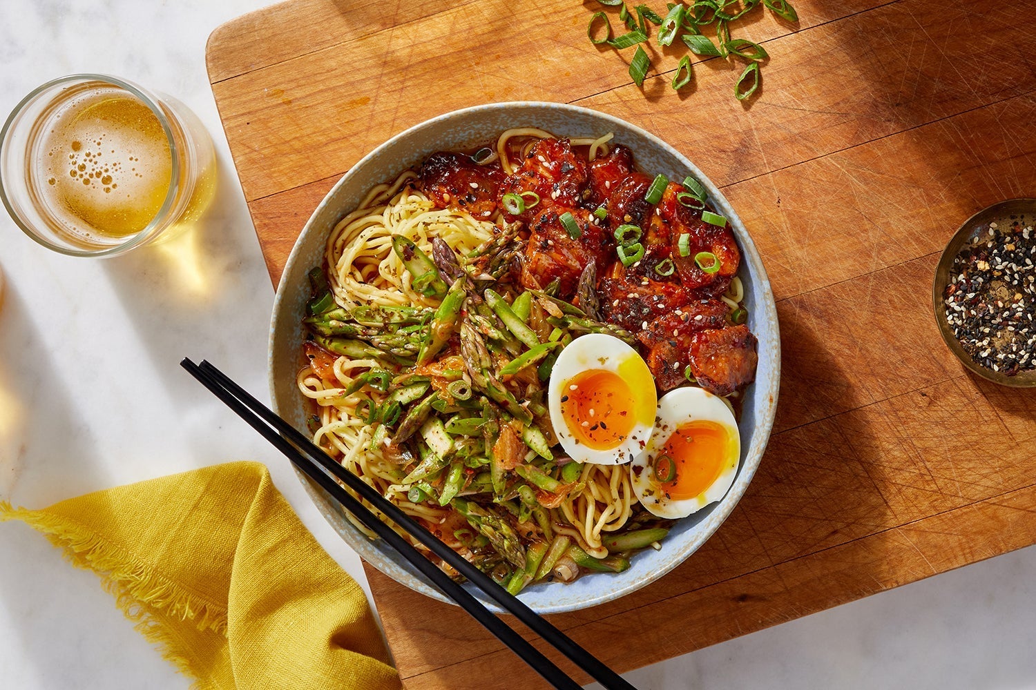 Soy-Miso Pork Belly & Kimchi Ramen with Soft-Boiled Eggs & Furikake-image
