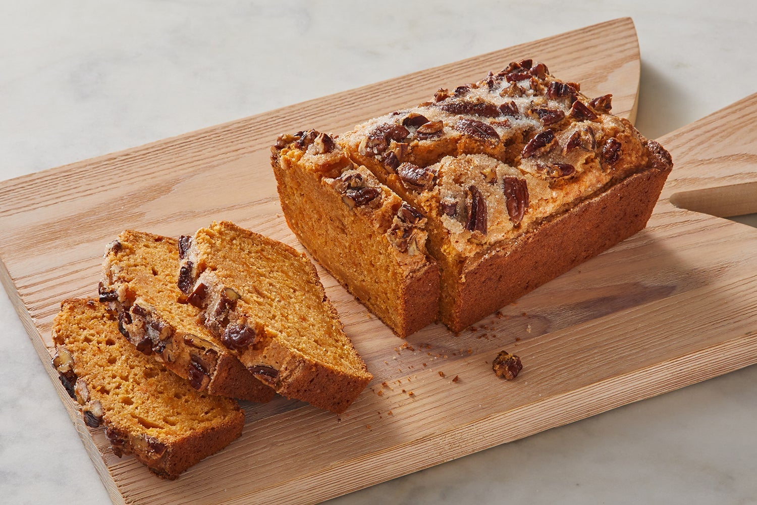 Sweet Potato Loaf Cake with Cinnamon & Pecans-image