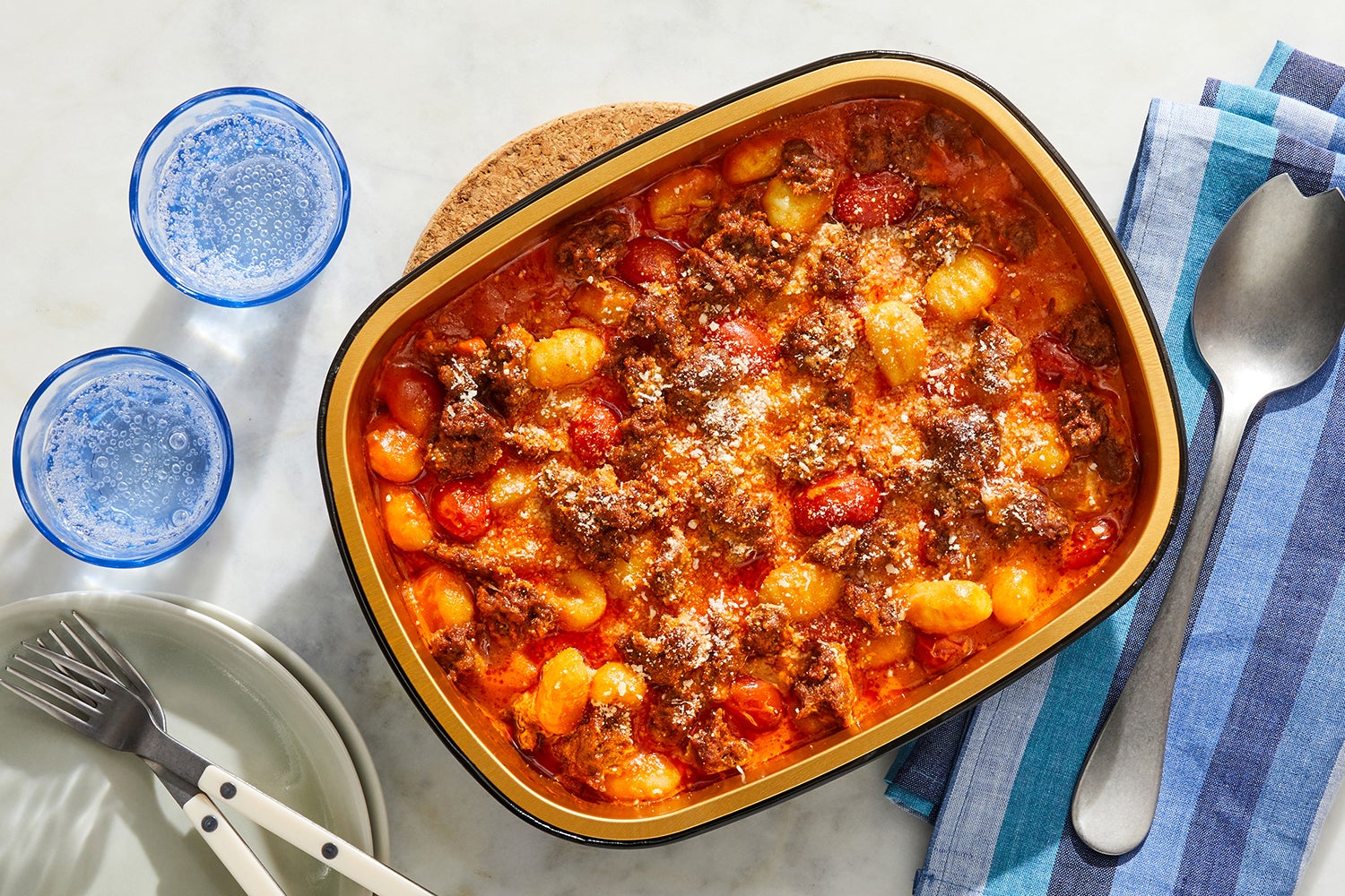 Recipe Chorizo & Creamy Tomato Gnocchi with Parmesan Blue Apron