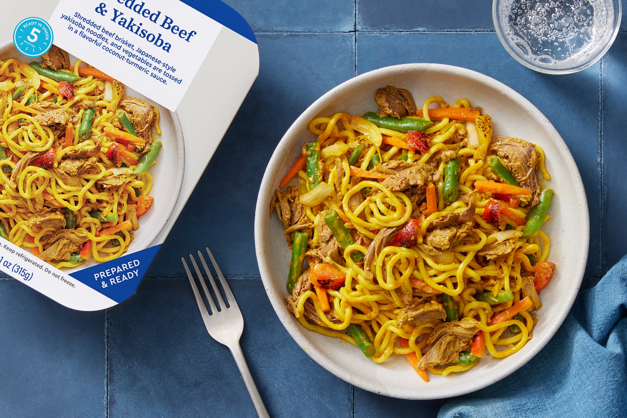 Recipe Shredded Beef & Yakisoba with Green Beans & Carrots Blue Apron