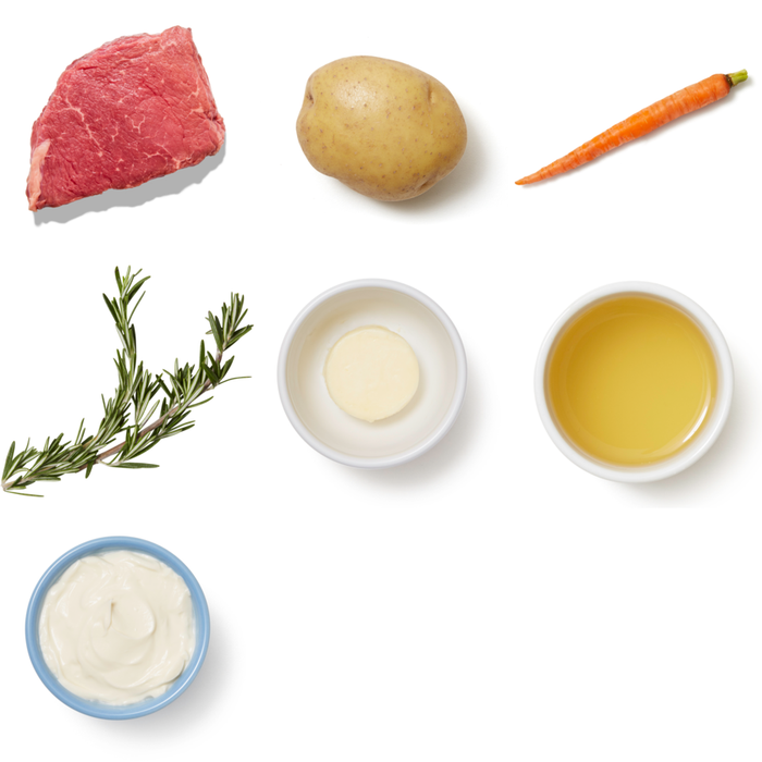 Recipe PanSeared Steaks & Brown Butter with Fried Rosemary & Mashed