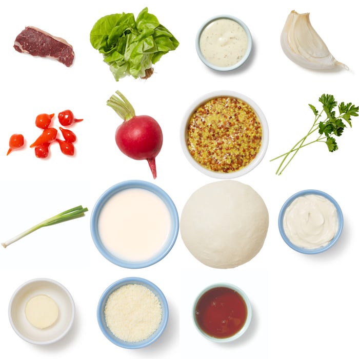 Recipe NY Strip Steaks & Dijon Cream Sauce with Parmesan Dinner Rolls