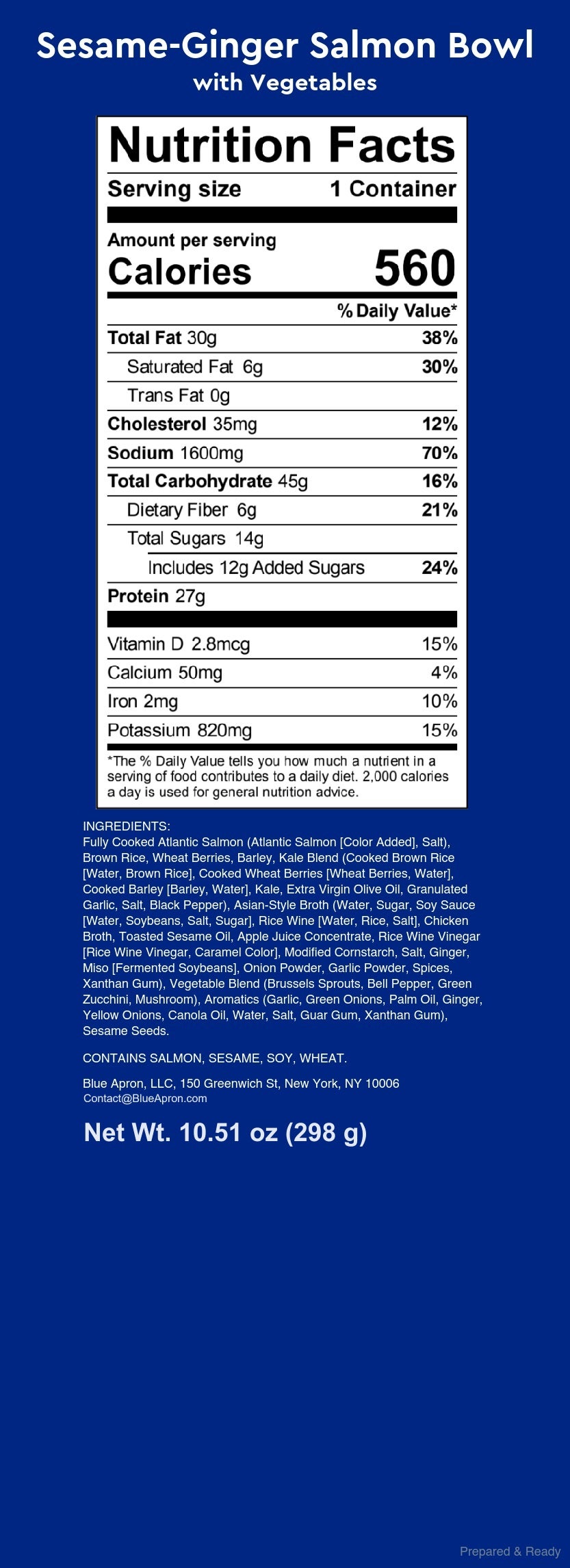 Recipe SesameGinger Salmon Grain Bowl with Vegetables Blue Apron