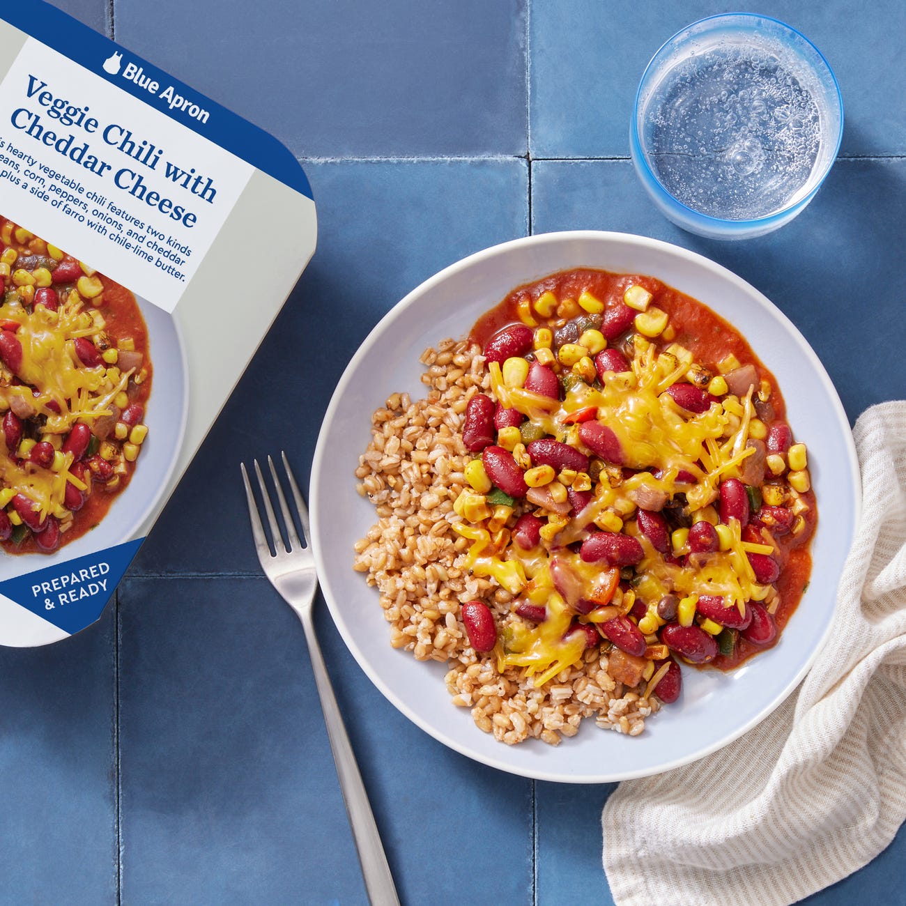 Recipe Veggie Chili with Cheddar Cheese & Farro Blue Apron