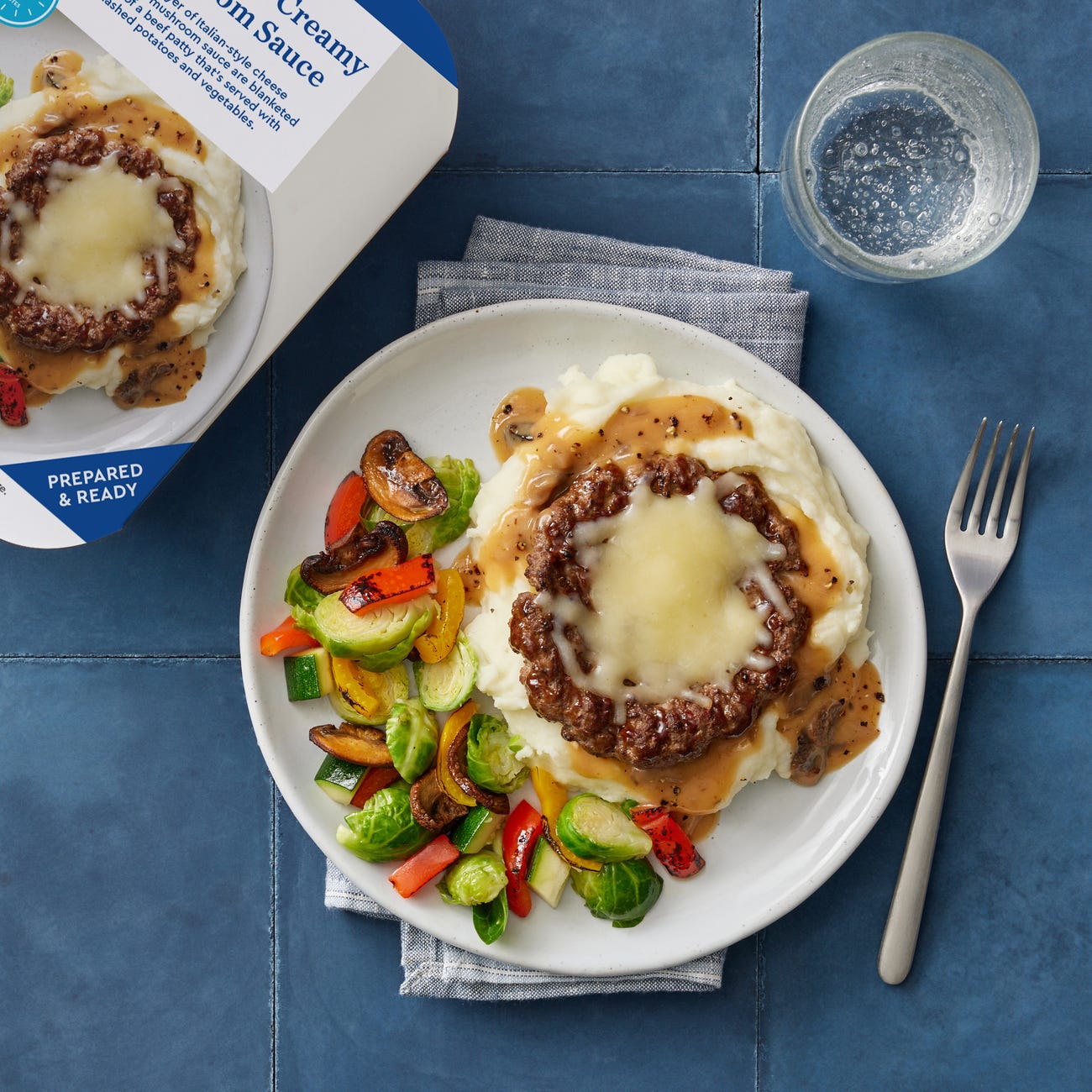 Recipe Beef Patty & Creamy Mushroom Sauce with Mashed Potatoes