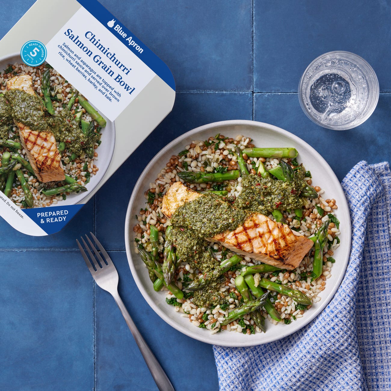 Recipe Chimichurri Salmon Grain Bowl with Asparagus Blue Apron