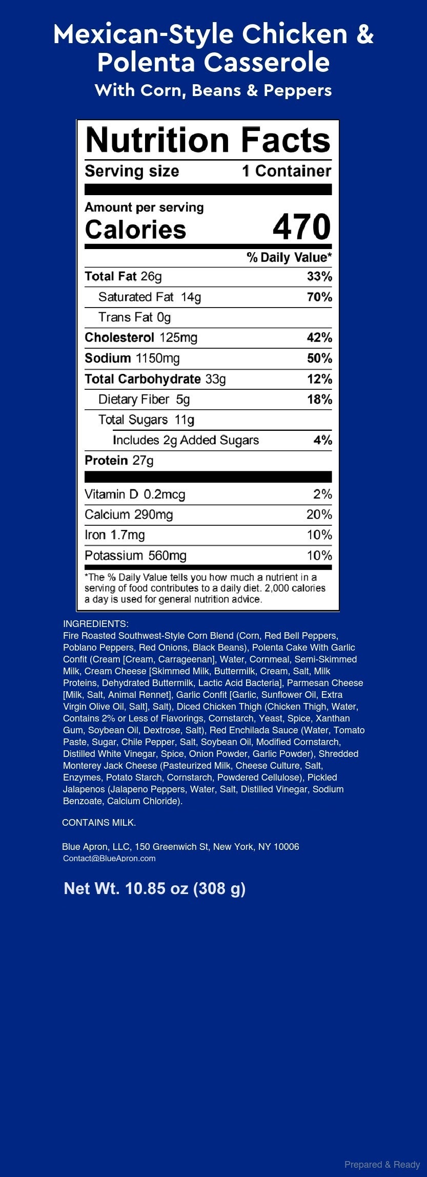 Recipe MexicanStyle Chicken & Polenta Casserole with Corn, Beans