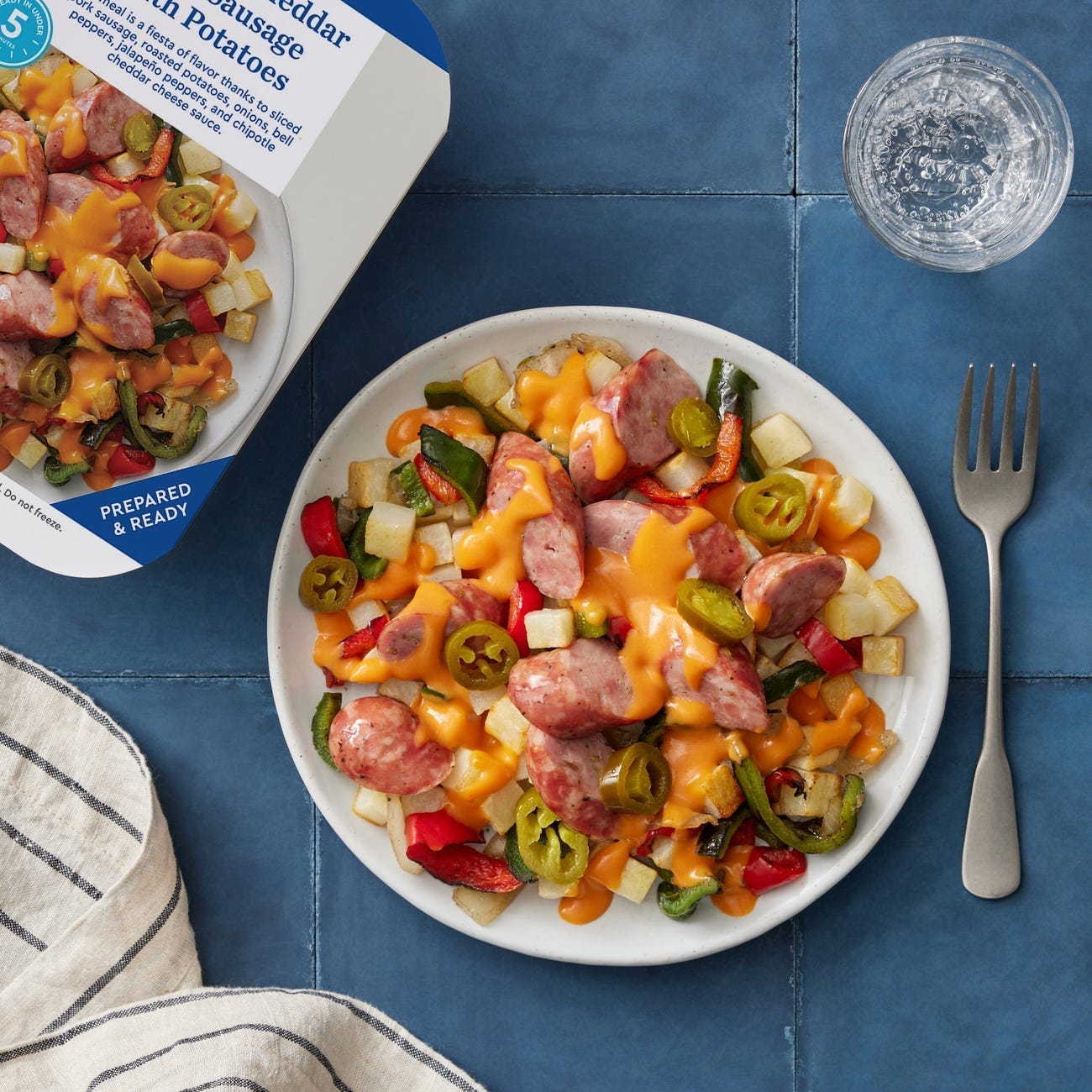 Recipe Chipotle Cheddar Pork Sausage with Potatoes, Peppers & Onions