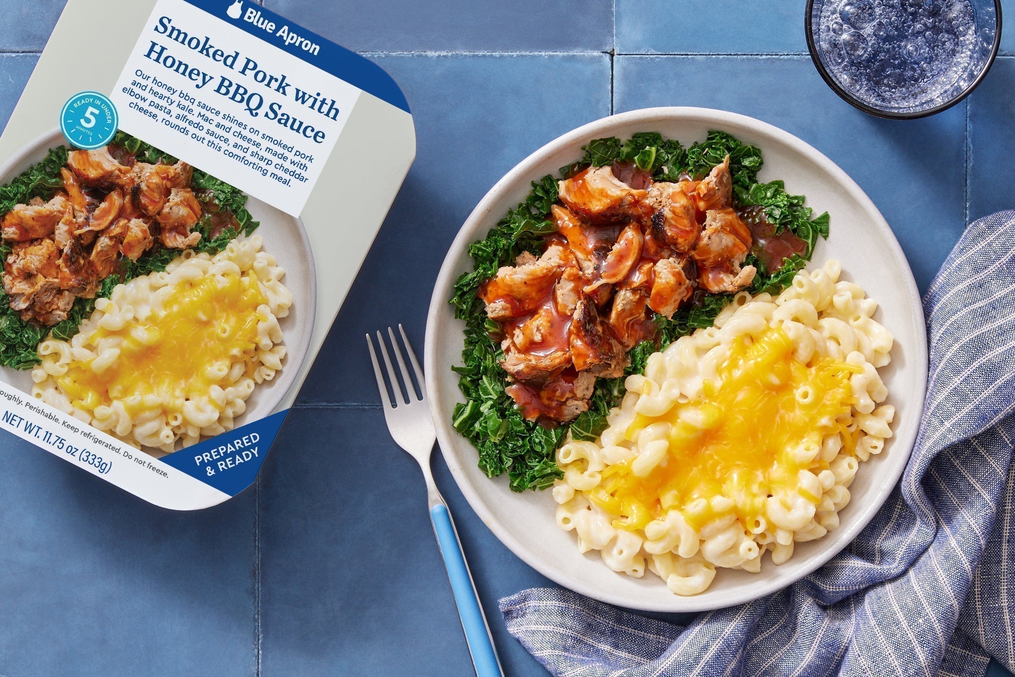 Recipe Smoked Pork & Honey BBQ Sauce with Mac & Cheese Blue Apron