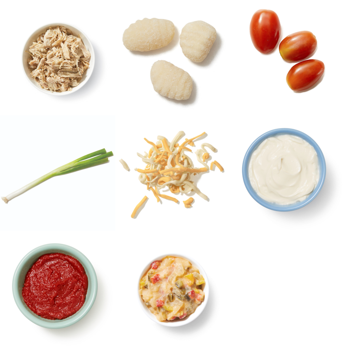 Recipe 15Min Poblano Sausage Gnocchi with Tomato Sauce & Cheddar