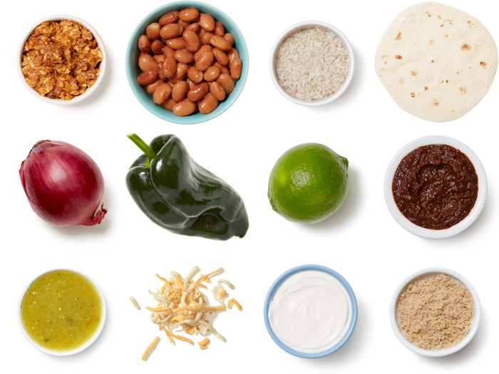 Recipe Smothered Veggie Burritos with Pinto Beans, Poblano Pepper