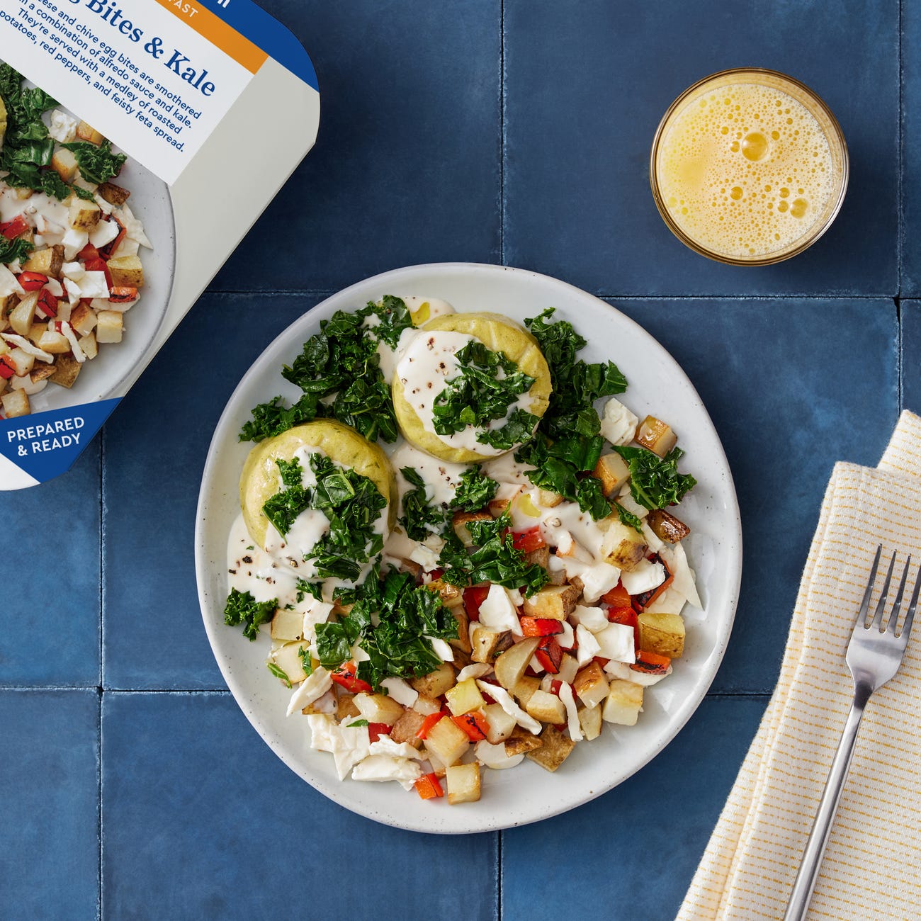 Recipe Egg Bites & Kale with Feta Spread & Potatoes Blue Apron