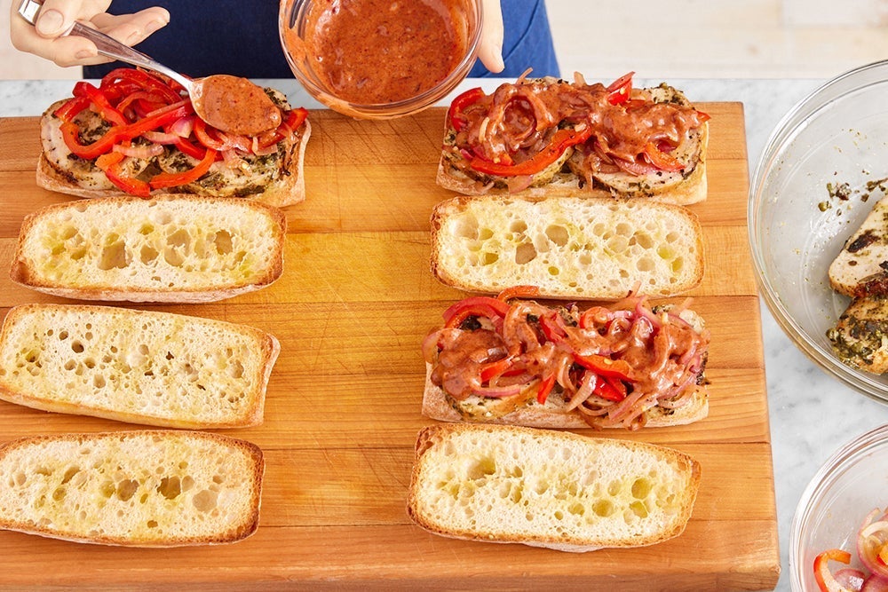 Finish & serve the sandwiches 
