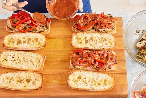 Finish & serve the sandwiches 