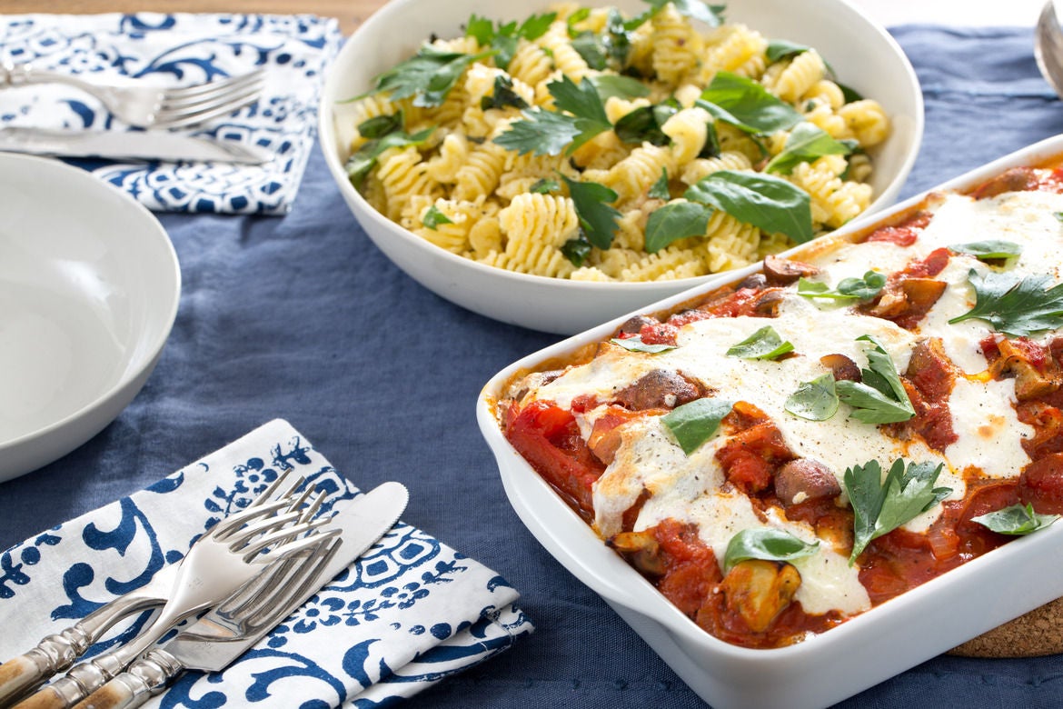 Recipe: Chicken Rollatini alla Cacciatore with Radiatore ...