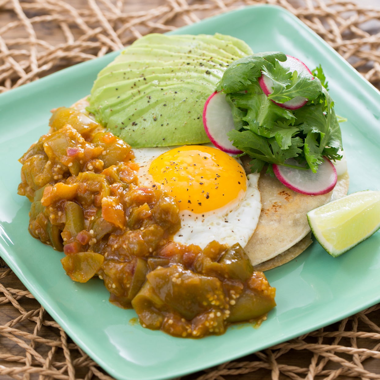 Recipe Huevos Rancheros with Salsa Verde, Radishes & Avocado Blue Apron