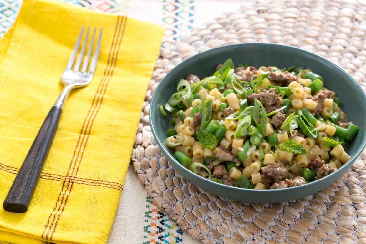 Recipe Lamb & RisottoStyle Ditalini Pasta with Spring Onion & Green