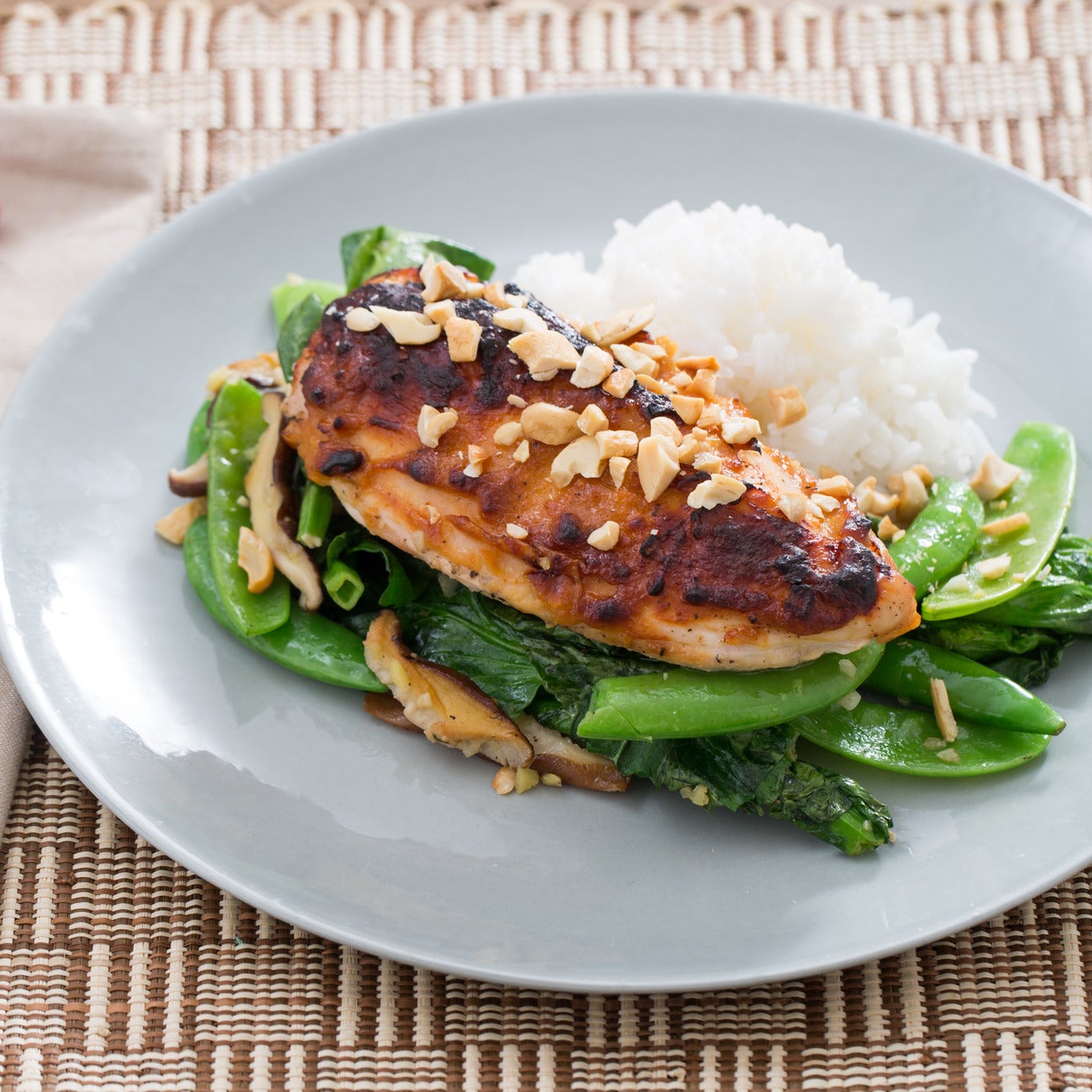 Recipe Miso Roasted Chicken with Spring Peas & Jasmine Rice Blue Apron