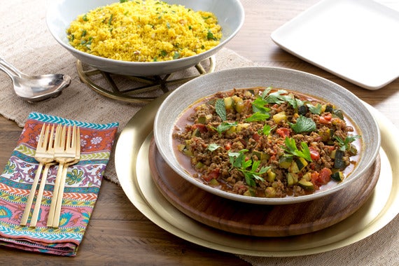 Recipe: North African Beef Tagine with Zucchini & Almond-Herb Couscous