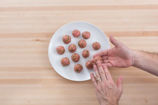 Form the meatballs: