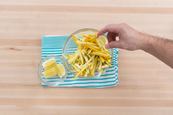 Make the squash salad: