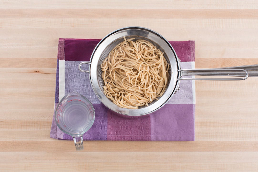recipe the boiling 5  7 to Cook spaghetti sweet the water. and pasta or creamy  of pot Add minutes, to