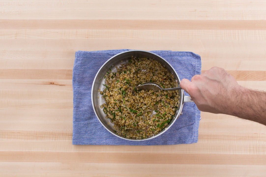 Recipe Crispy Catfish & Freekeh with CornCherry Tomato Sauté