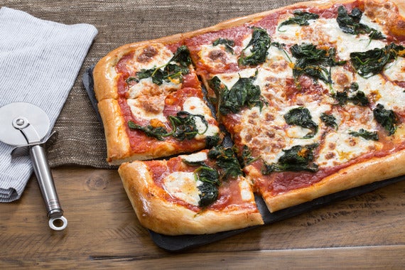 Spinach & Fresh Mozzarella Pizza with Lemon & Chile Honey-image