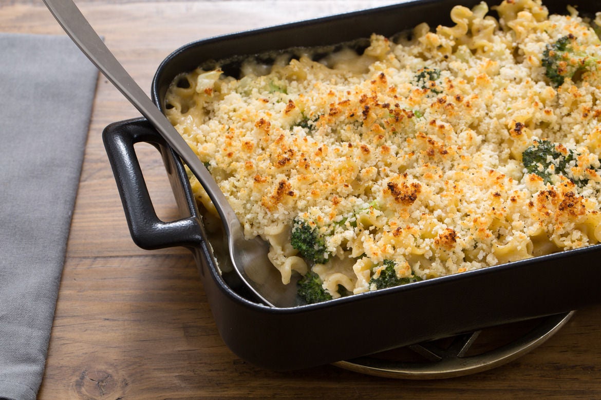 Recipe Creamy Broccoli & Fennel Casserole with Mafalda Pasta & Fontina Cheese Blue Apron