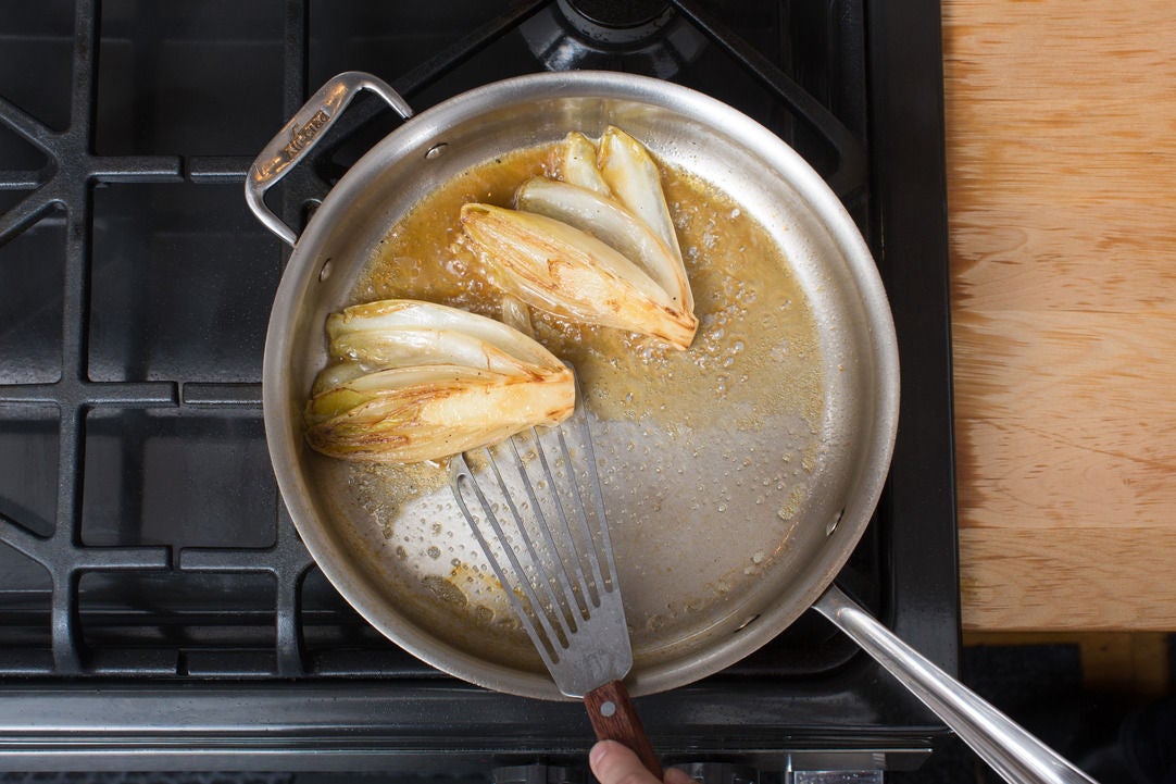 Recipe Roast Pork & Braised Endive with Green Apple & Endive Salad