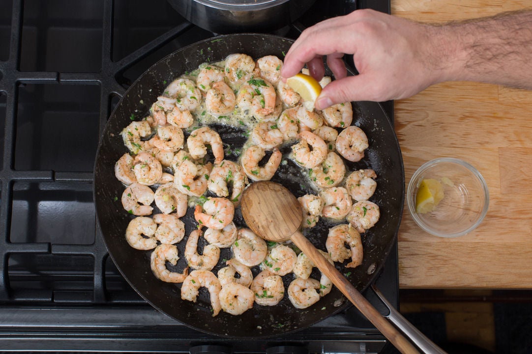 Recipe GarlicHerb Butter Shrimp with Roasted Cauliflower & Brown Rice Blue Apron