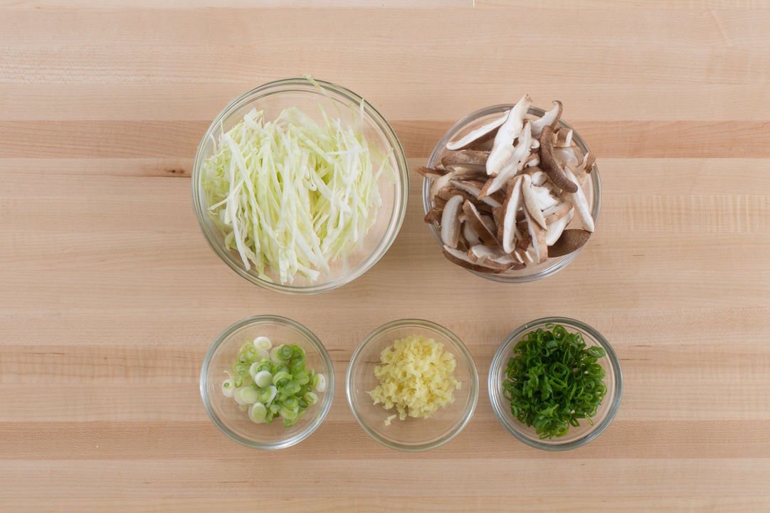 Recipe Seared Cod & Udon Noodles with Cabbage & Shiitake Mushroom