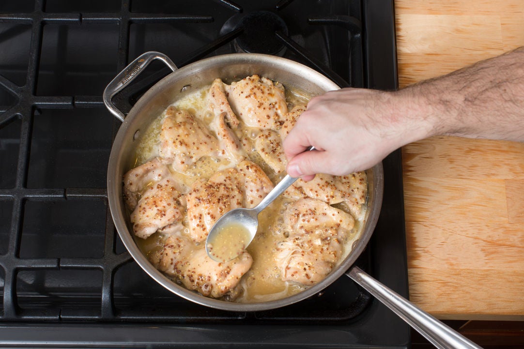 Recipe Apple CiderGlazed Chicken with Roasted Parsnip, Carrots & Baby