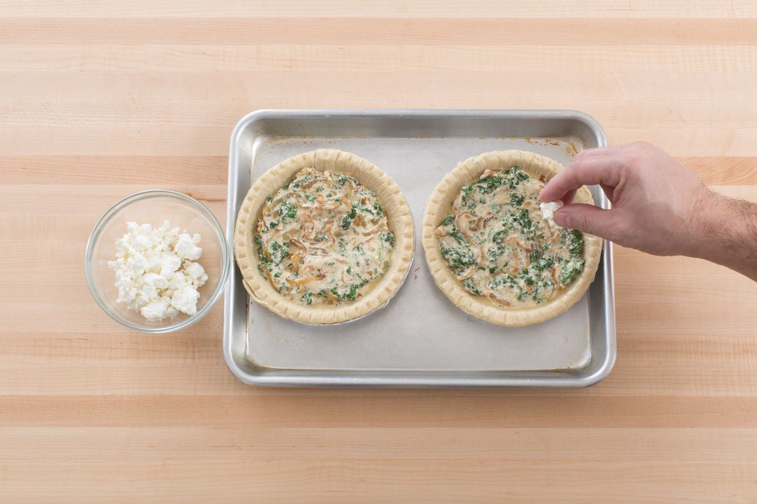Recipe Goat Cheese & Kale Quiches with Butter Lettuce & Chive Salad