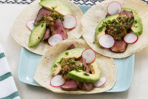 Steak Tacos & Mole Verde with Radishes & Avocado-image