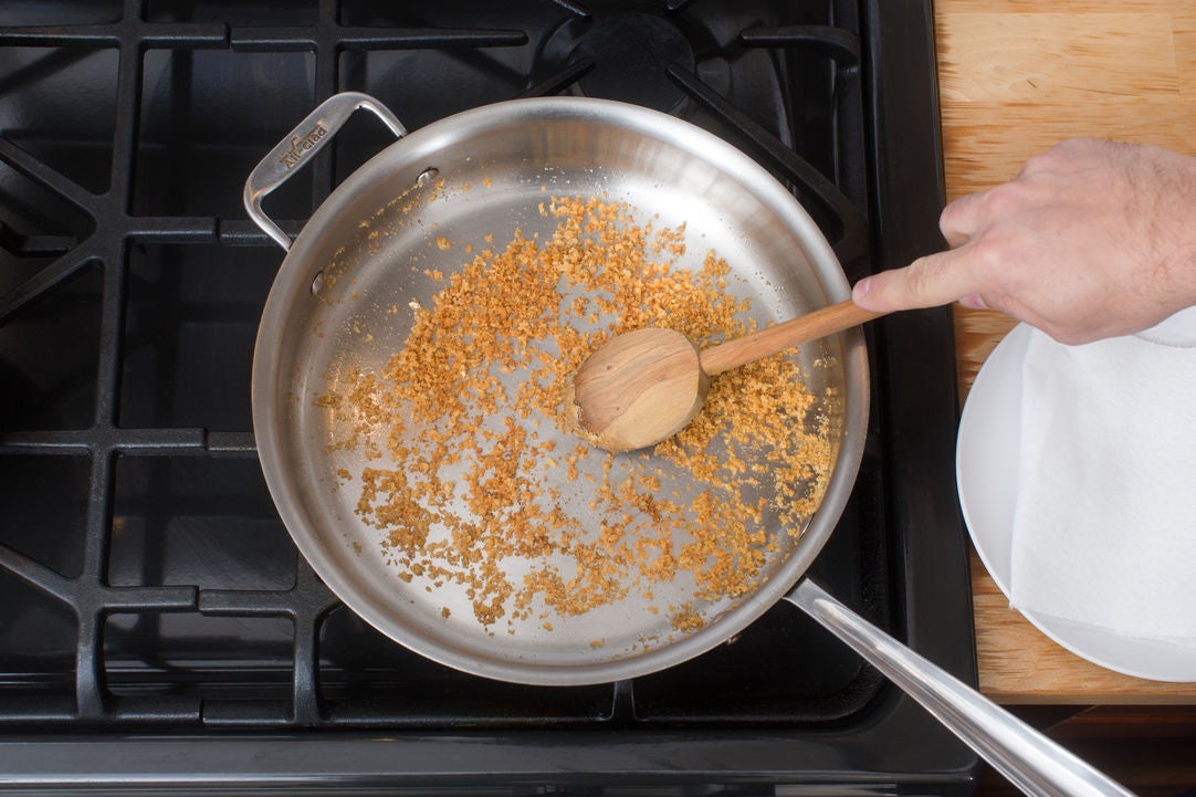 Recipe Spicy Shrimp Spaghetti with Cabbage & Toasted Breadcrumbs