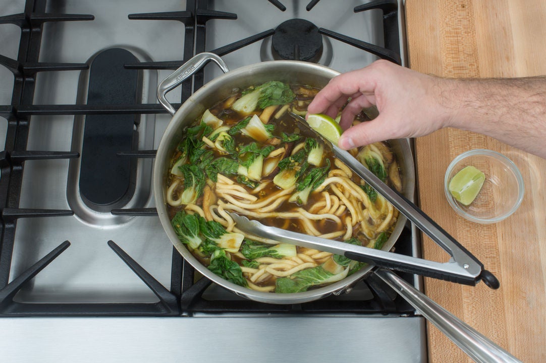 Recipe Udon Noodle & Tatsoi Soup with Japanese Curry Broth & SoftBoiled Eggs Blue Apron