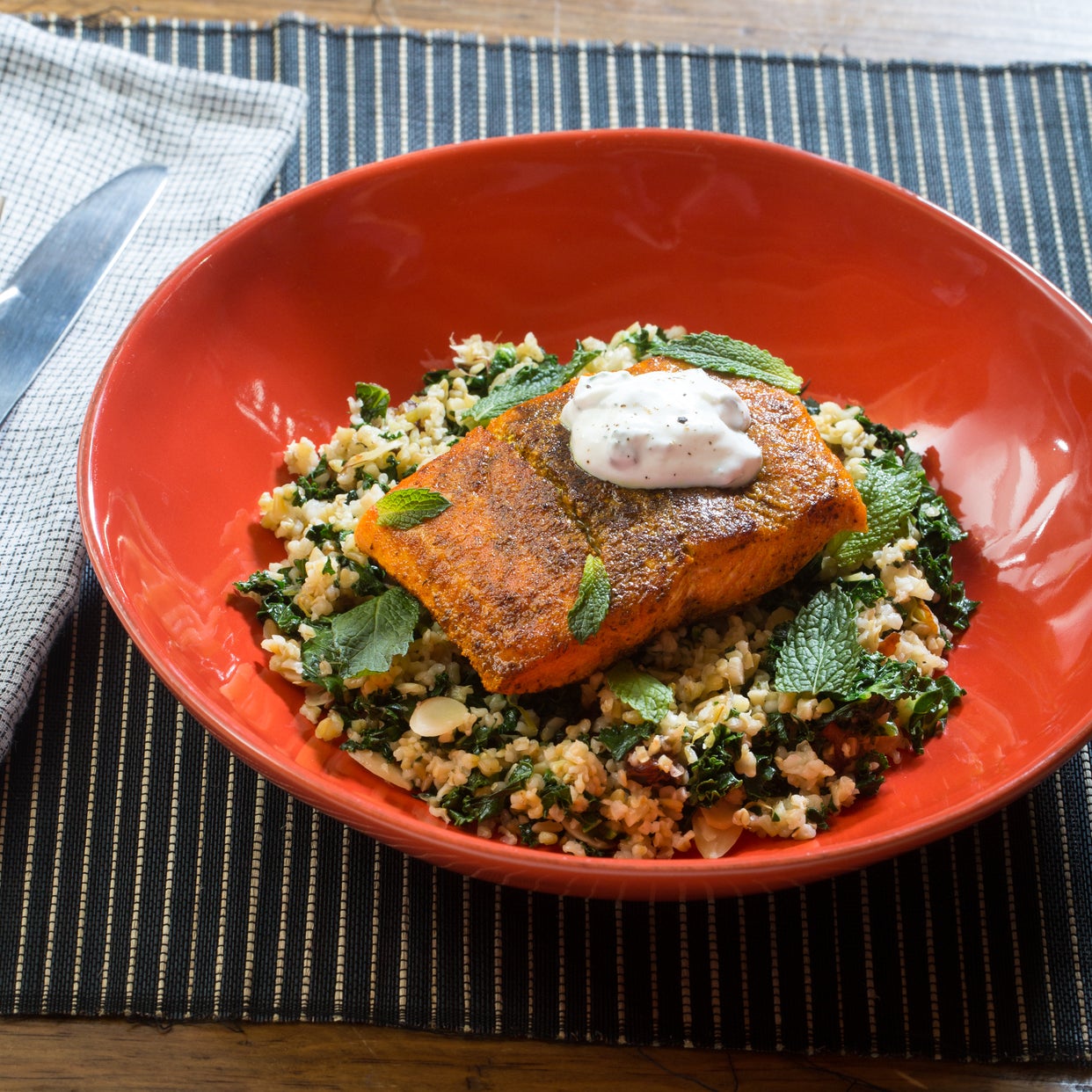 SumacSpiced Salmon & Labneh