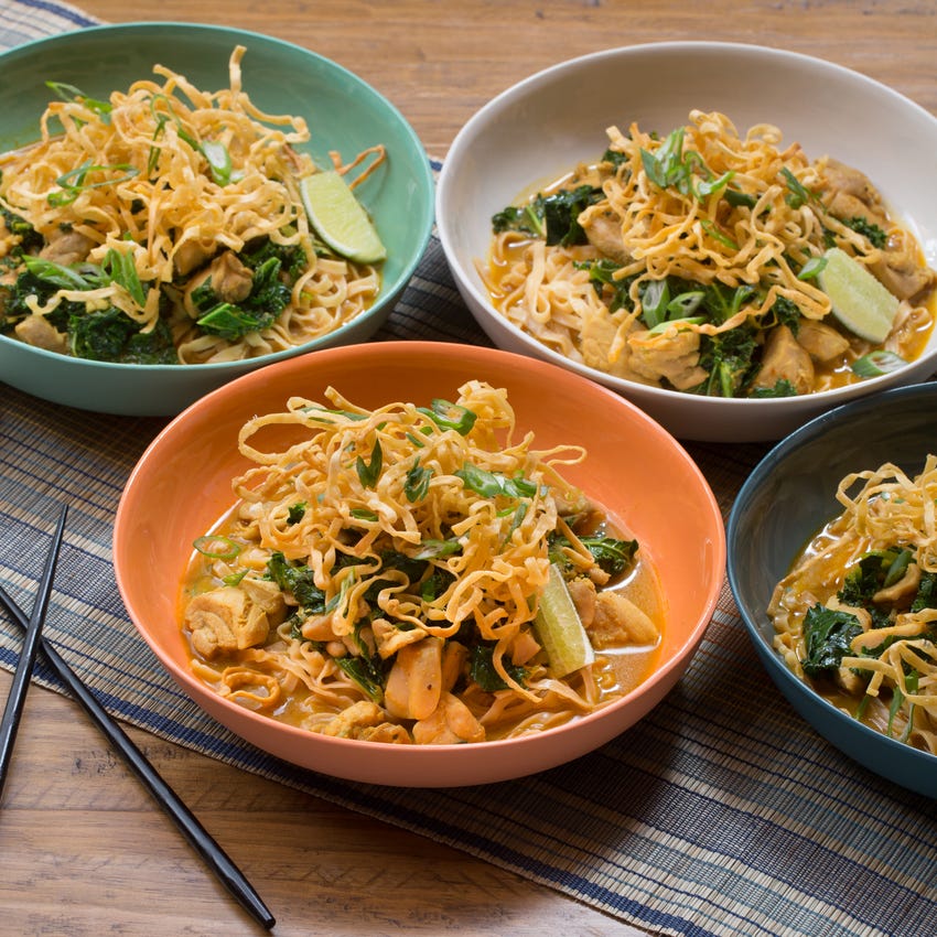 Recipe Chicken Khao Soi With Crispy Wonton Noodles Blue Apron