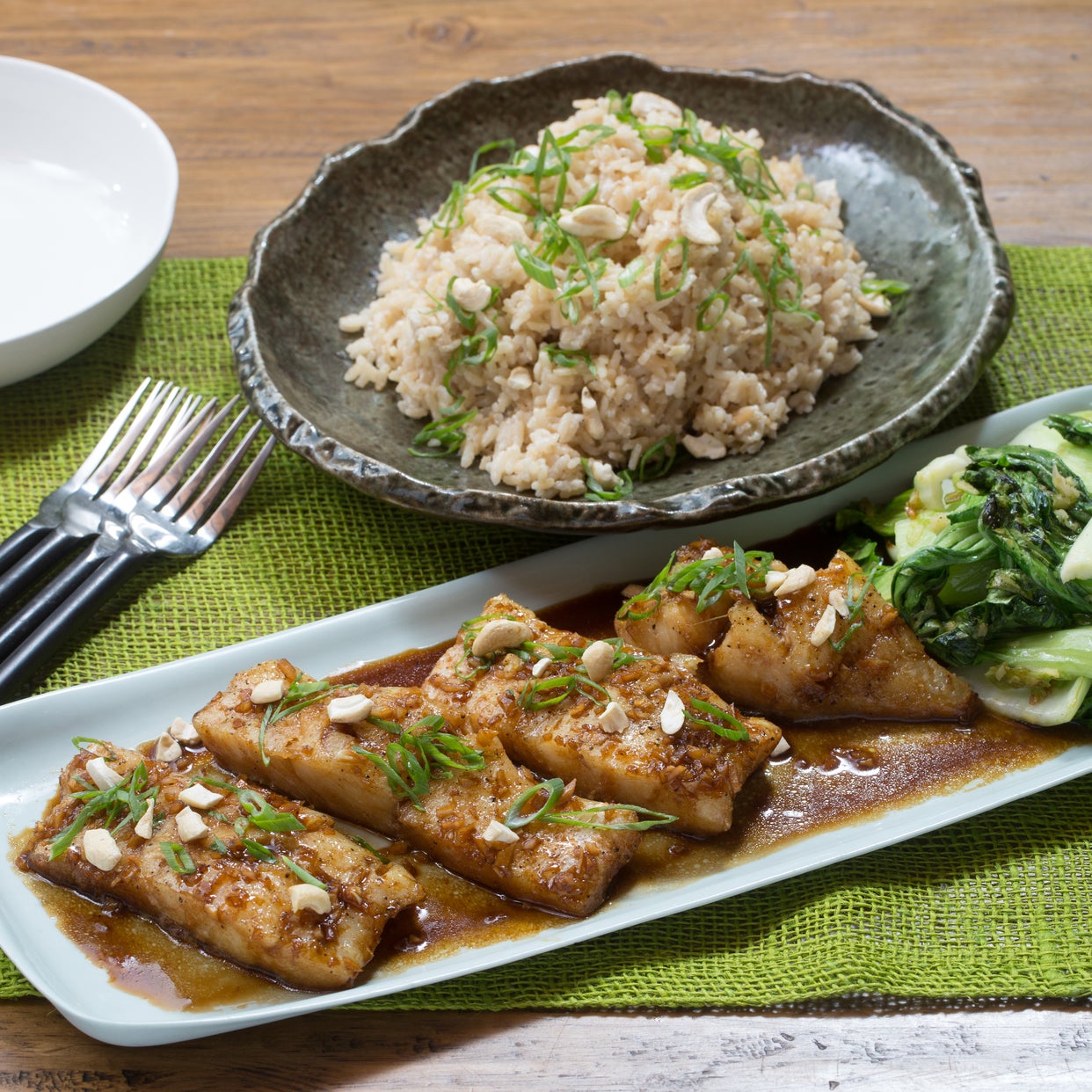 Recipe HoneyGarlic Cod with Sautéed Bok Choy & Coconut Rice Blue Apron
