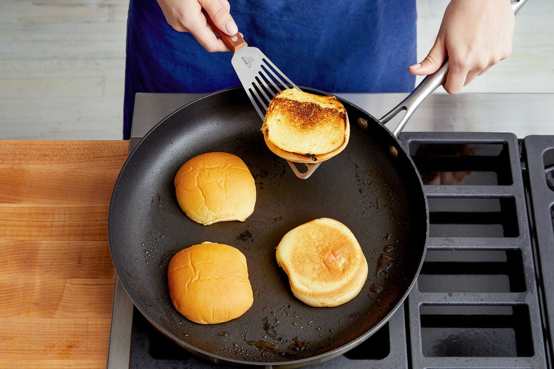 Toast the buns & serve your dish: