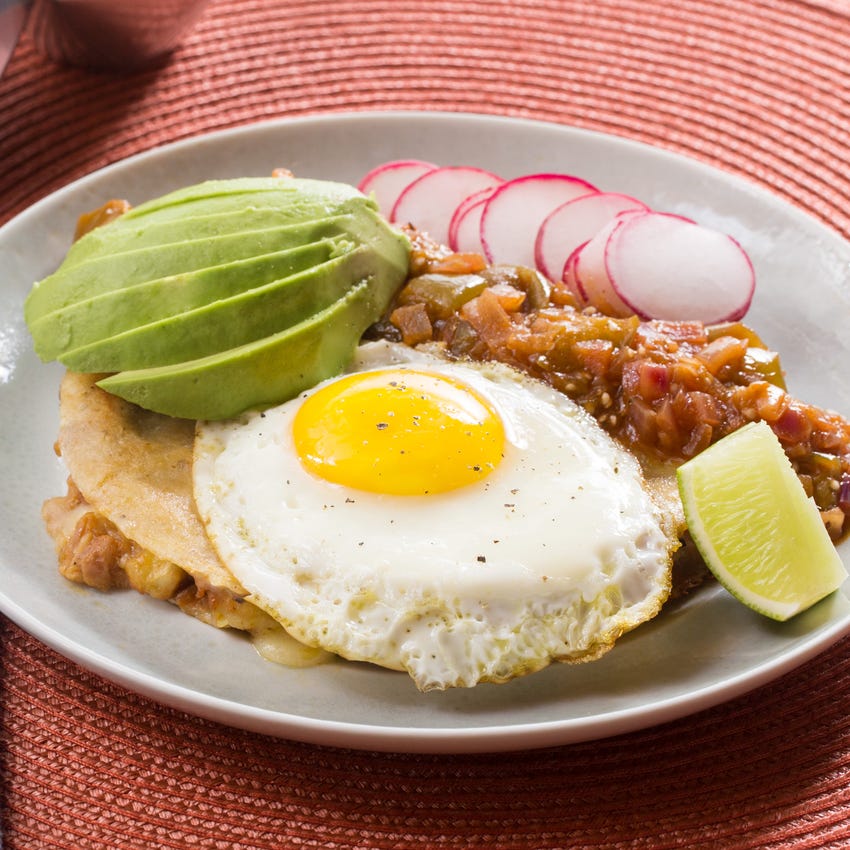 Recipe Huevos Rancheros Quesadillas with Tomatillo Salsa & Sunny Side