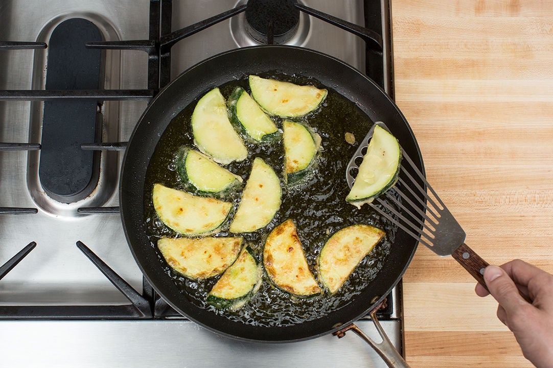 Recipe Eight Ball Squash Tempura Tacos with Pickled Red Onion