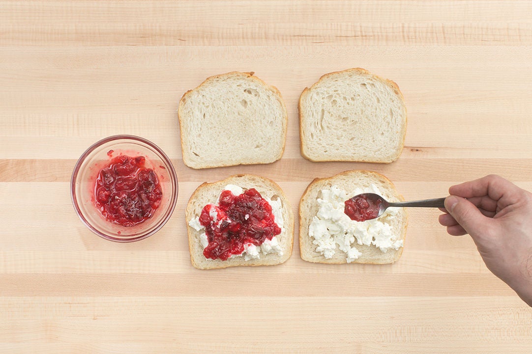 Recipe Grilled Goat Cheese & Plum Jam Sandwiches with Endive